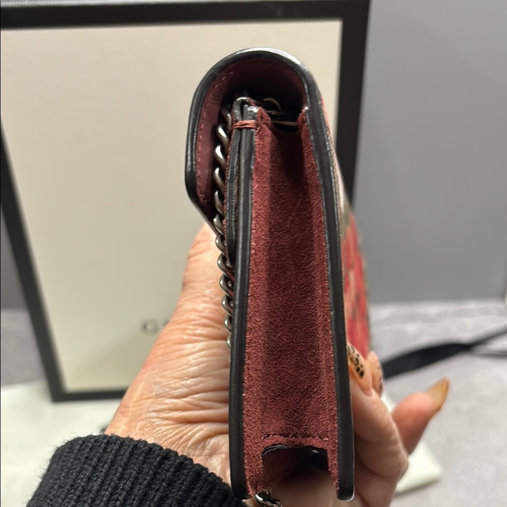 Gucci GG Supreme Monogram Mini Dionysus BLOOM Canvas/suede Shoulder/crossbody/ - Picture 10 of 13